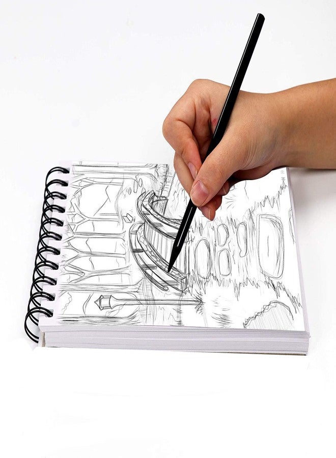 Askprints 50 Sheet A5 Sketchbook - 5.8 X 8.3 Inch | One Doodle A Day Challenge, Top Spiral-Bound Sketchpad For Artists | Sketching And Drawing Acid Free Paper, Acrylic - Image 5